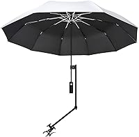 Vista 19 de Sombrilla de playa UPF 50+ con abrazadera universal ajustable