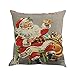 Produktbild SSUPLYMY Neue Weihnachtskissenbezug, Weihnachten Platz Druck Färben Schlafsofa Home Decor Kissenbezug Weihnachtsmann Flachs Sofa Car Home Taille Kissenbezug Dekokissen Fall