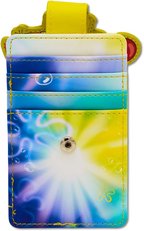 Buckle-Down SpongeBob SquarePants Wallet, Character Wallet ID Card Holder, SpongeBob SquarePants Five Character Group Pose, Vegan Leather