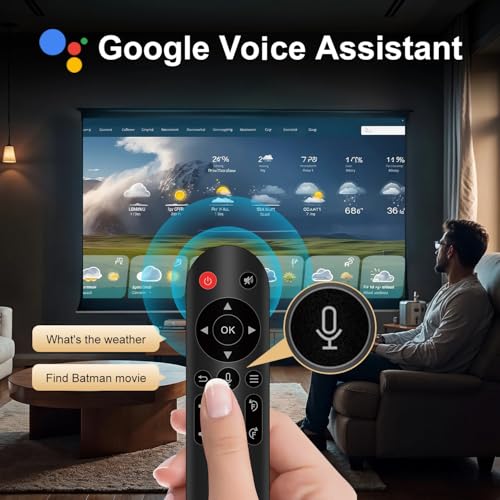 Image of HY260 Pro 4K Native Full HD Android 11 Auto Focus WiFi BT Miracast Projector with (8000 lm / 1 Speaker /Wireless /Remote Controller) Portable Projector for Home Office School(White)