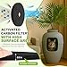 Saillong 12 Pack Cat Litter Box Replacement Carbon Filters for Hidden Cat Litter Box Planter, Activated Carbon Charcoal Filters Long Lasting Odor Absorbing, Absorbing Odor, Keep Home Fresh