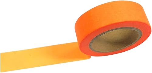 Vista 4 de Wrapables Cinta adhesiva Washi colorida, rosa neón sólido