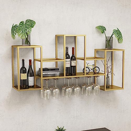 Porte-bouteilles de vin en métal mural support horizontal en fer noir