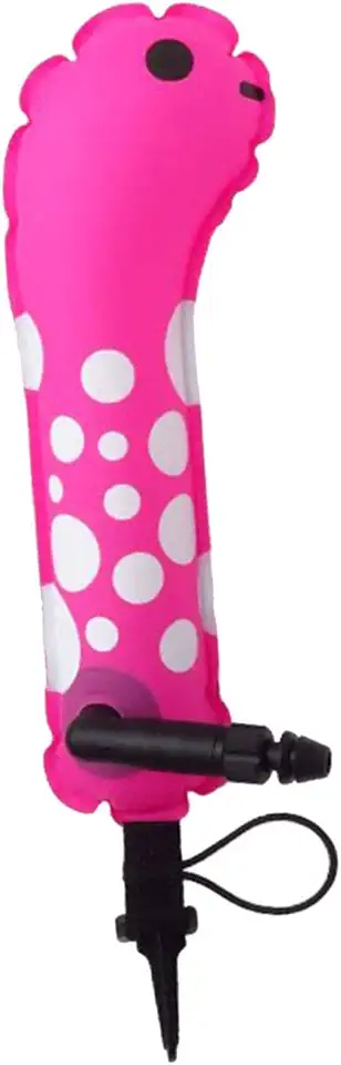 menolana Boia de sinalização de superfície para mergulho (SMB), acessório para snorkeling, pesca submarina, mini boia inflável para esportes aquáticos, tubo de, Rosa Fluorescente