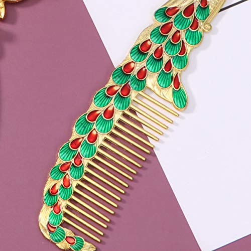 Lurrose Vintage Foldable Vanity Mirror Retro Makeup Handheld Mirror Folding Desk Cosmetic Mirror Portable Handle Mirror with Comb for Women Ladies