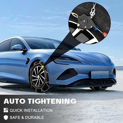 Auto Tightening Snow Chains 1-Min Install