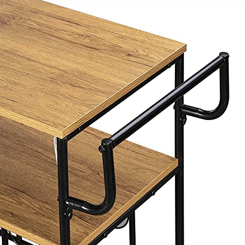 DSWQ-3-Tier-Home-Cellar-Bar-Serving-Cart-Mobile-Kitchen-Trolley-Industrial-Wine-Rack-Kitchen-and-Home-Small-Table-with-Wheels-Folding-cart-with-Wheels-Hotel-Furniture-Cart-Folding-cart-Cart DSWQ 3 Tier Home Cellar Bar Serving Cart Mobile Kitchen Trolley Industrial Wine Rack Kitchen and Home Small Table with Wheels Folding cart with Wheels Hotel Furniture Cart Folding cart Cart