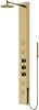 VIGO Ellington 59 H x 6 W 4-Jet Shower Panel System with Round Head and Hand Shower Wand in Matte Brushed Gold-VG08013MG