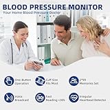 Rewing Blood Pressure Monitors CE Approved UK, Rechargeable Upper Arm Blood Pressure Machines for Home Use wiht Voice Broadcasting Accurate LED Display Heart Rate Detection 2x100 Records, Cuff 22-48cm - Image 5