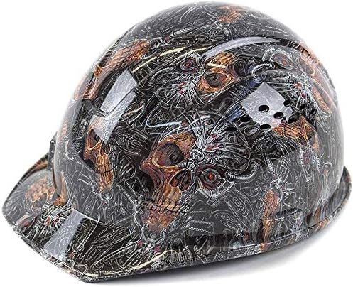 RK-HP34-SKULL Patterned Hard Hat Cap Style with 4 Point Ratchet Suspension (Skull)