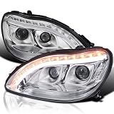 SPEC-D TUNING Chrome Projector Headlights w/LED Signal Lights