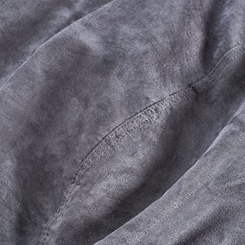 Bean Bag Chairs For Adults, Giant Puff Chair Cover(No Filler) Stuffed Animal Storage Round Soft Fluffy Lazy Sofa Bed For Teens Kid(Dark Gray, 5Ft) #TOP4