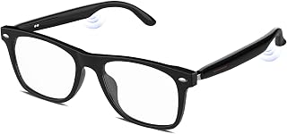Jacuate Bluetooth Audio Smart Glasses: Blue Light Blocking, Open-Ear Speakers, Voice Control, Hands-Free Calls for Men Women iPhone Android