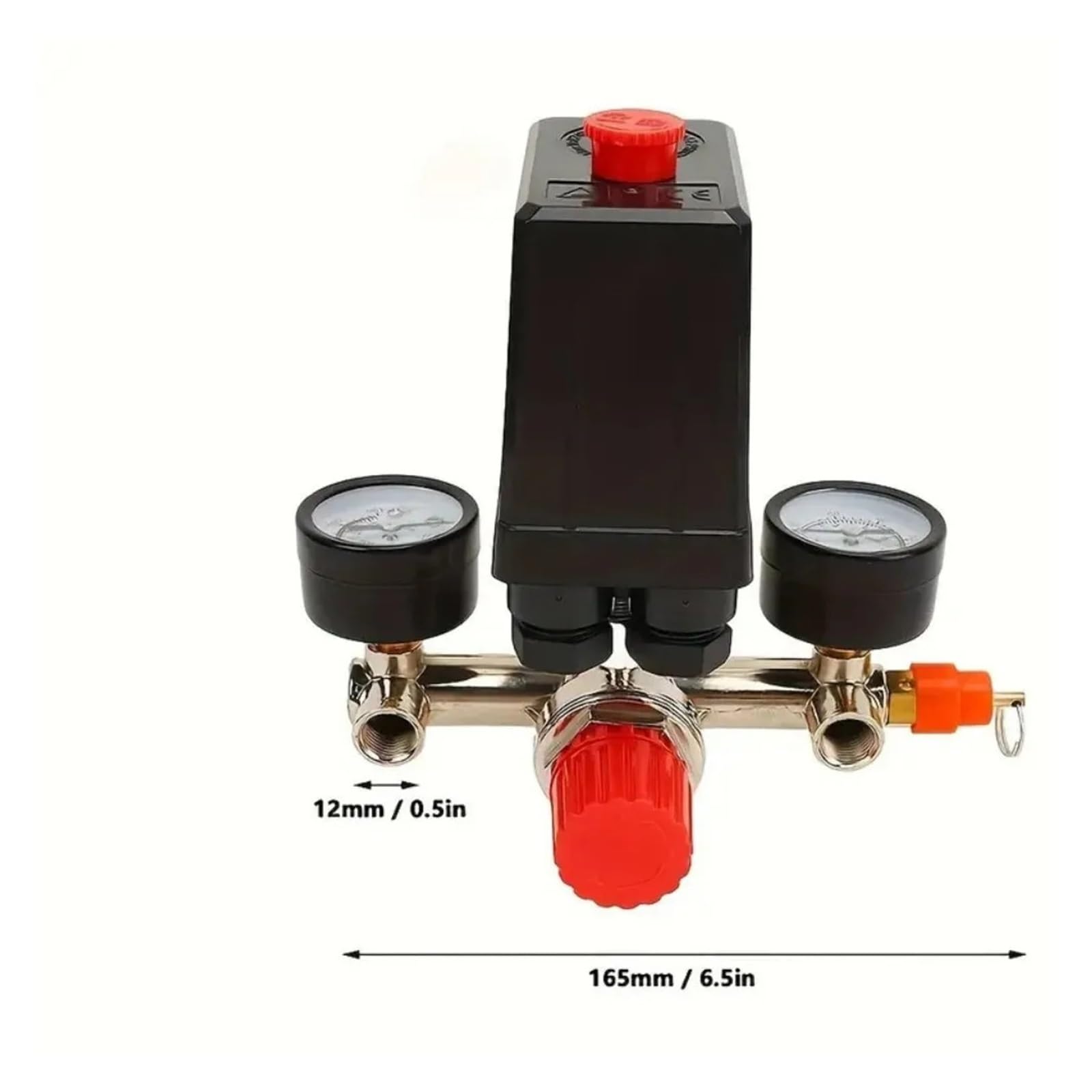 Kit de Control válvula conmutación presión del compresor aire CA 90-120PSI, medidores reguladores colector interruptor Vertical, seguridad