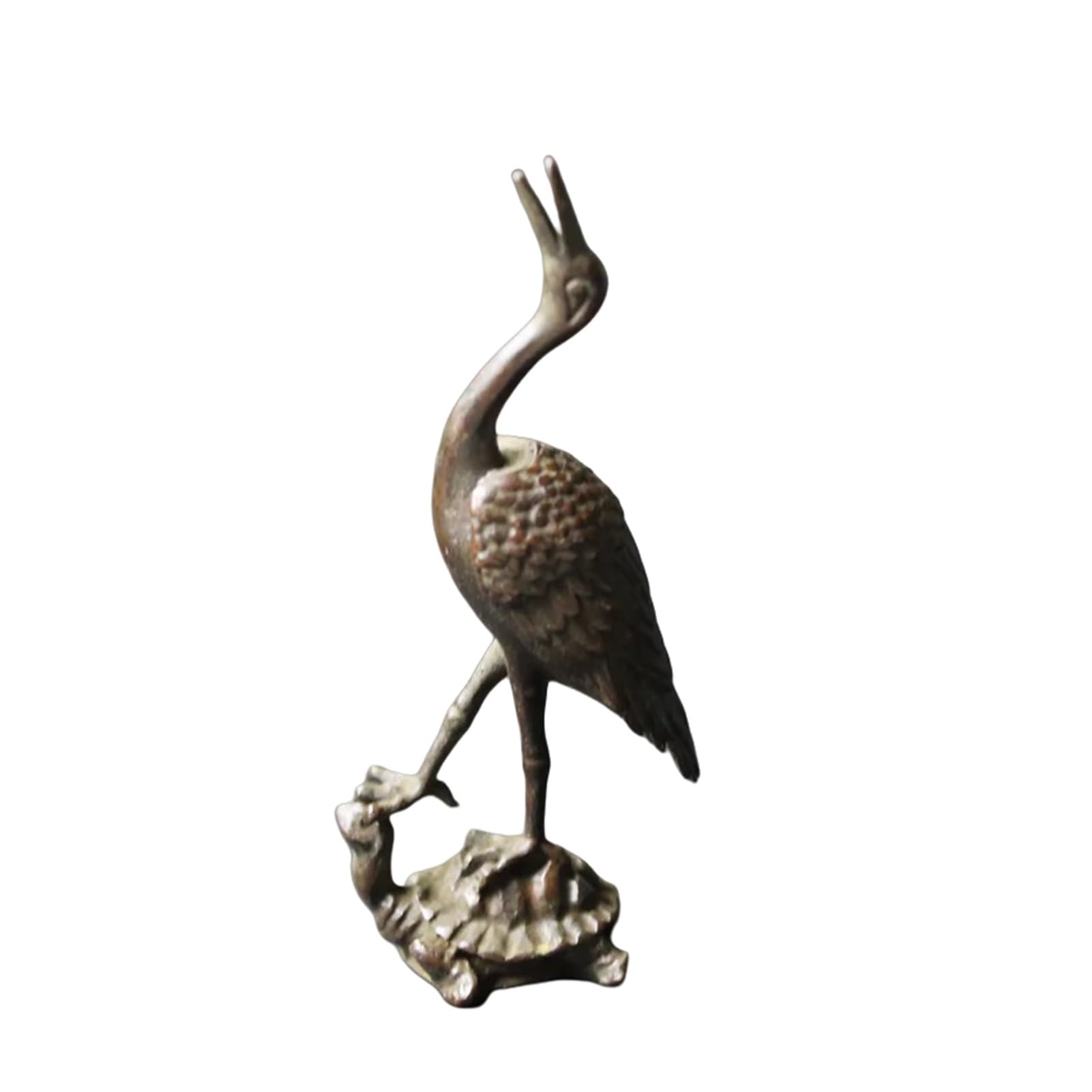 Huolimxun Men's Red-Crowned Crane Pure Copper Mini Miniature Sculpture Incense Burner Base Home Decoration Small Ornats Desktop Gift