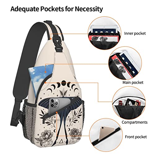 Moon Moth Sling Bag For Men Women Shoulder Backpack Chest Bags Crossbody Daypack For Hiking Camping Outdoor Trip4
