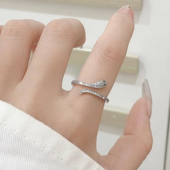 Image of SALTY Anti Tarnish Finger Ring for Women | Adjustable Fancy Jewellery Design | Fashion Accessories for Girls | Minimal Jewelry | Gift for Diwali, Christmas, Marriage, Birthday