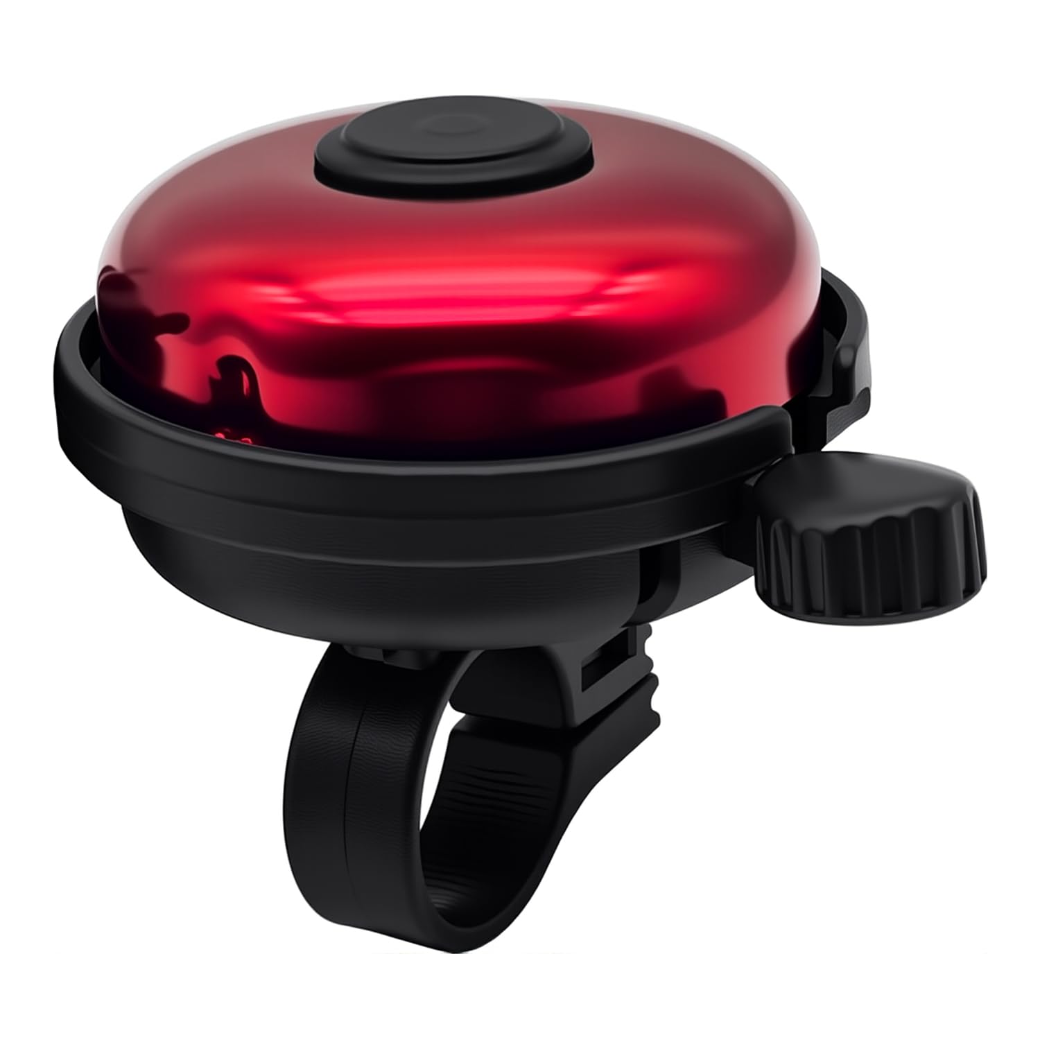 CKANDAY Classic Bike Bell for Adults, Aluminum Bicycle Bell, Loud Crisp Clear Sound Bicycle Horn Bike Accessories for Adult Bikes, Easy Installation, Use for Mountain Road and Commuter Safety, Red