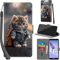 EuoDuo per Honor 9X Lite Cover Portafoglio in PU Pelle Custodia Libro Magnetica Antiurto Completa Protettiva Flip Caso Wallet Case Disegni di Piccolo Leone