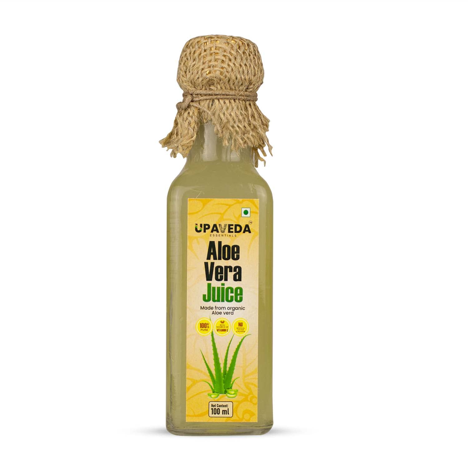 Upaveda Organic Aloe Vera Juice with Pulp 100ml | Cold-Pressed Pure Aloe Vera | Supports Hair, Skin, Detox, Weight Loss & Immunity | No Added Sugar | Ayurvedic Juice for Liver & Digestive Health (B09Z272GWN) Amazon Price History, Amazon Price Tracker