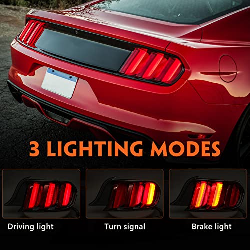 Fione Led Tail Lights Assembly Compatible With Ford Mustang 2015-2020 Taillight Replacement Rear Lamp Right Passenger Side Rh Fo2801238 Fr3Z13404A #TOP1