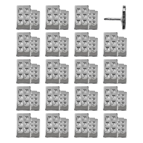 Image of Building Push Pins - Silver Metal Building Pins - for Cork Board, Maps, or Lapel Pin Use - Designed in USA - Set of 20