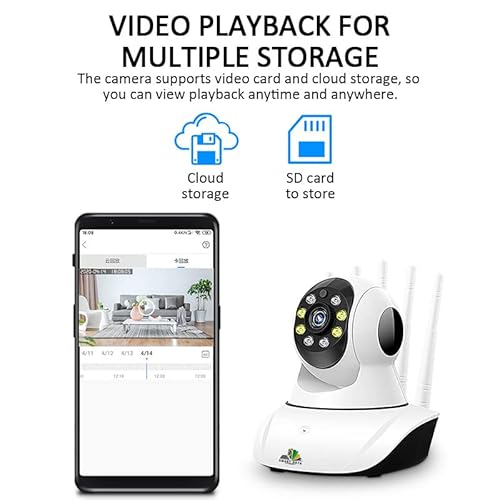 câmera 1080p ip sem fio interior de 5 antenas sinal potente cctv wi-fi câmera monitor do be0bê segur