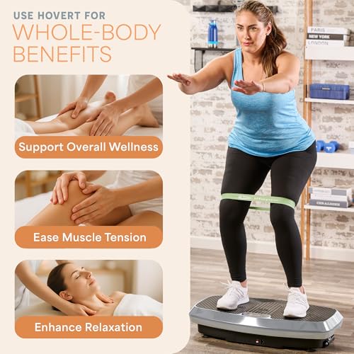Image of Lifepro Vibration Plate Exercise Machine for Lymphatic Drainage - Whole Body Vibration Platform with Resistance Bands for Home Workout - Low-Impact Vibrating Plate for Body Toning