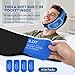 LotFancy Face Ice Pack Wrap for TMJ, Wisdom Teeth, with 4 Reusable Hot Cold Therapy Gel Packs, Pain Relief for Head, Oral and Facial Surgery, Dental Implants, Blue