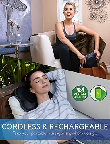 Zyllion Zma-13Rb Rechargeable Shiatsu Pillow Massager And Zma-27 Rechargeable Handheld Massager Bundle (Black) #TOP5
