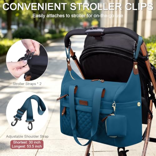Image of Pritent Diaper Bag - Baby Diaper Bag Waterproof Large Maternity Travel Baby Bag for Mom and Dad