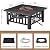 VECELO Propane Fire Pit, 30 Inch Outdoor Gas Fire Table, 50,000 BTU Square Firepit with Lid and Lava Rock, Adjustable Flame Steel Fire Table for Outdoor, Patio, Backyard, Party, Black
