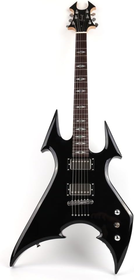 Fojill FHM-602 Solid Body Full Size Canadian Maple Neck Genuine Rosewood Fretboard Fingerboard Mahoghany Body Electric Guitar(Black)