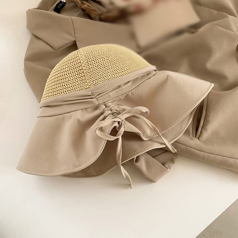 Chapeau de paille de plage raffiné avec finitions dentelle pour femme