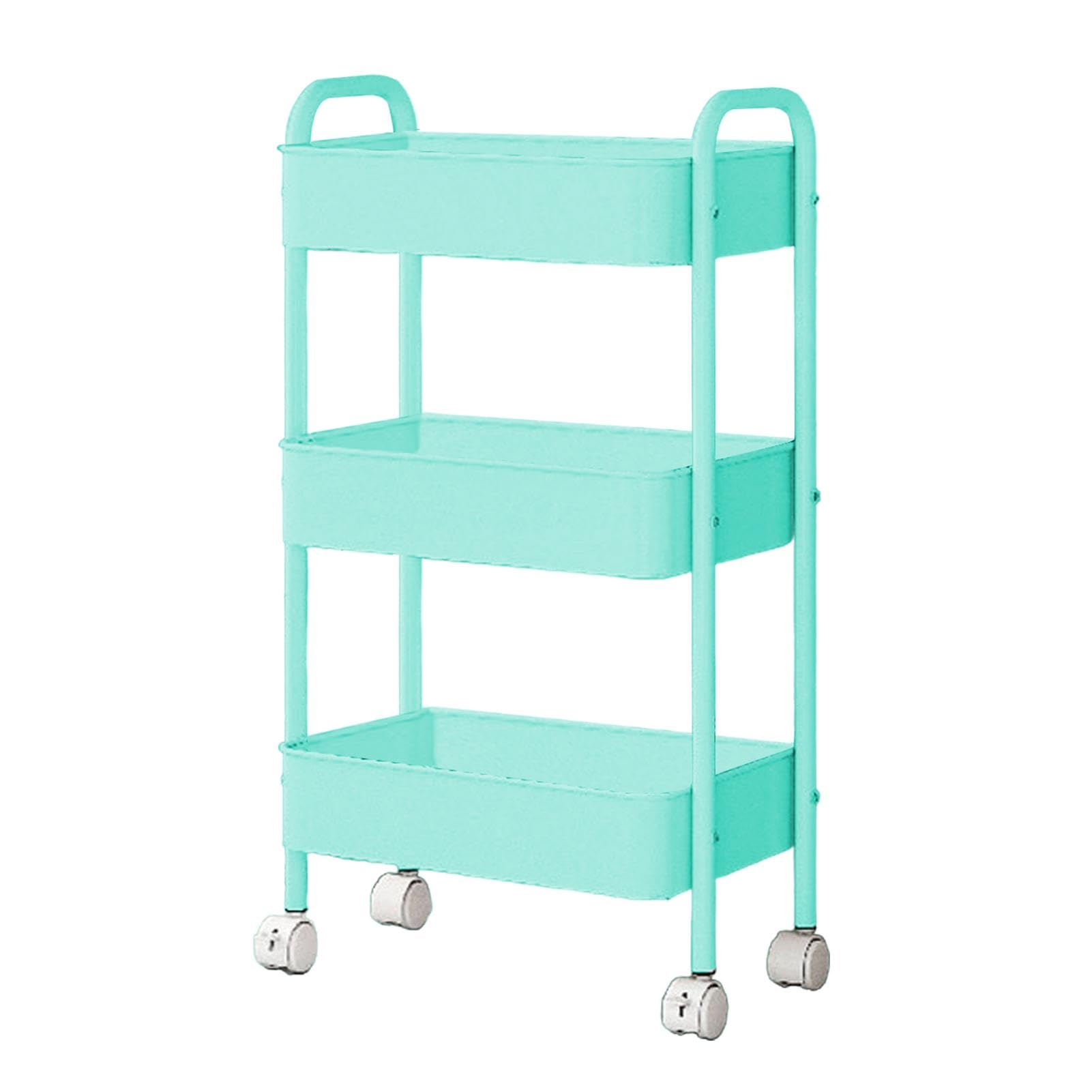 Carrito de almacenamiento rodante | Carrito de cocina y baño | Carrito de | almacenamiento estrecho | Carrito de almacenamiento de 3 niveles | Carrito organizador de almacenamiento móvil | Carrito de