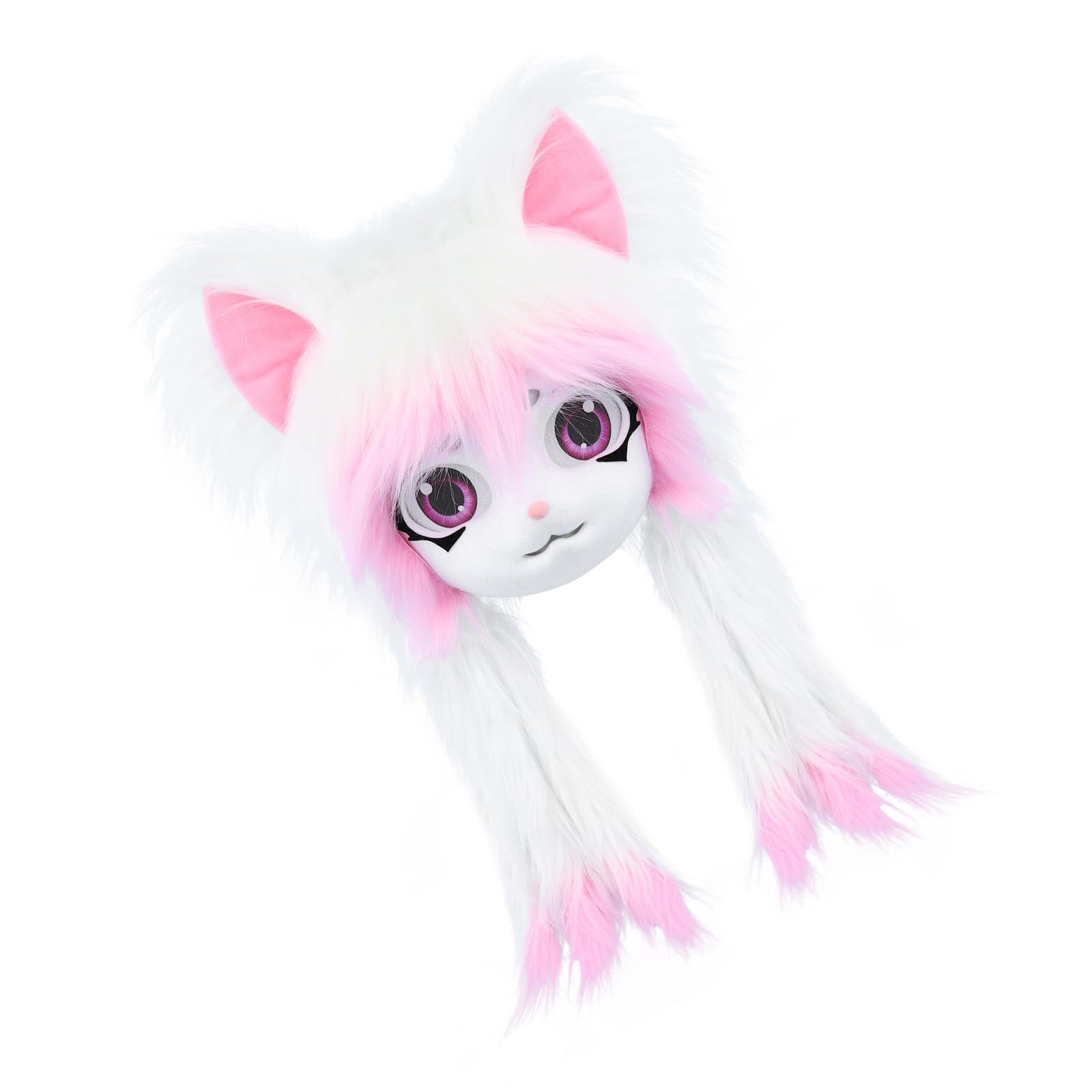 Equipo de cosplay para festivales peludos, cómodo gorro de animales, perfecto para juegos de rol y eventos de disfraces, barrio de cosplay suave