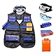 FeiWen Taktische Weste Pack für Kinder, Soft Bullet Gun taktische Weste Kit mit Darts, Brille, schnell nachladen Clips, Maske und Armbände (1)