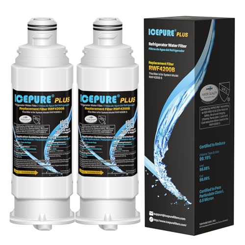 Image of ICEPURE PLUS NSF53 DA97-17376B Replacement for HAF-QIN /EXP, HAF-QIN, DA97-08006C, RF23M8070SG, RF23M8070SR, RF23M8090SG, RF23M8090SR, AQF-DA97-17376B Refrigerator Water Filter, 2PACK