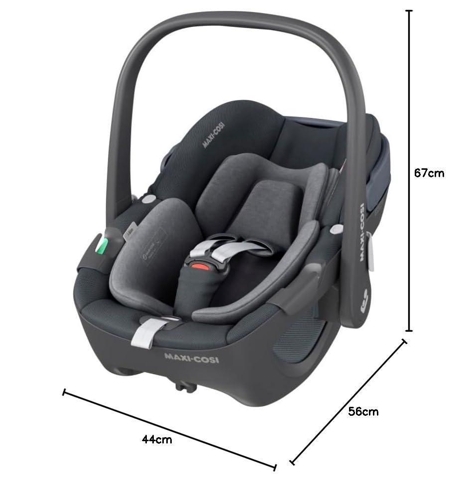 Maxi-Cosi Pebble 360 i-Size Fotelik samochodowy dla niemowląt 360 Fotelik samochodowy dla noworodków 0-15 miesięcy (40-83 cm), obrót jedną ręką, ClimaFlow, łatwe w użyciu uprząż, ochrona przed