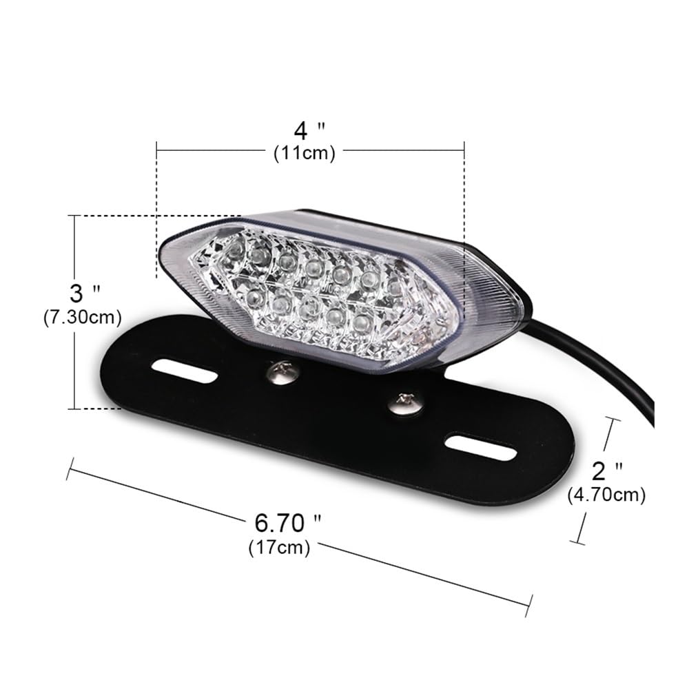 Luce Di Direzione Posteriore Freno Stop Targa Accessori Per Moto(GRAY)