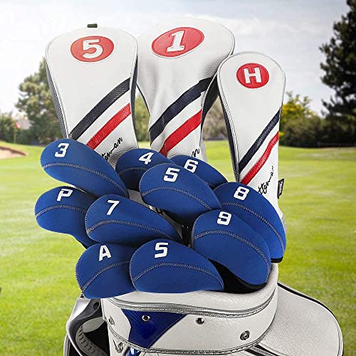 image for Craftsman Golf 11pcs/Set Neoprene Iron Headcover Set with Large No. fo
