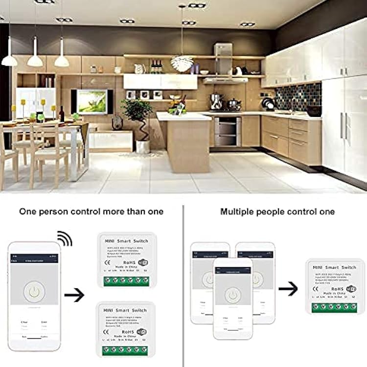 Mini Smart WiFi Relay Switch, DIY Light Switch Module Smart Life/Tuya Application, Wireless Remote Control