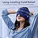 Qnoon Migraine Relief Cap, Headache Relief Cap Mask Products, Cooling Odorless Gel Ice Head Wrap for Tension, Stress,Hangover & Puffy Eyes