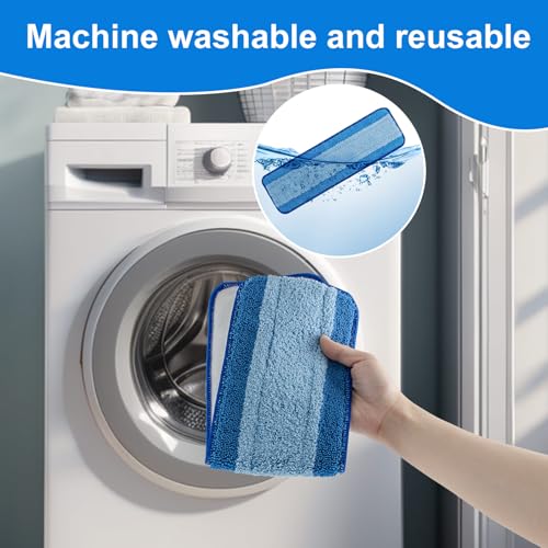 Image of Mop Replacement Pads for Bona, Microfiber Cleaning Pad for Bona, 3 Pack 18 Inch Mop Cleaning Pads for Bona Hardwood & Hard Surface Floors, Reusable & Washable & Microfiber Mop Pads for Bona Mop
