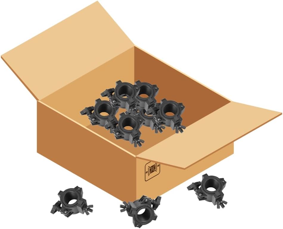 Rasha Professional Plastic O Clamp Fit 3 Size Pipe Diameter: 25mm 36mm 48mm, Max Load : 110lb (Pack of 12)