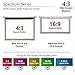 Spectrum Series MaxWhite Electric Projection Screen Viewing Area: 100