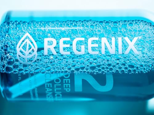 Regenix Deep Follicle Cleanser for Hair Thinning, Dandruff & Itchy Scalp, Removes Debris, Ultimate Scalp Detox, Use 3x a Week, 16 Fl Oz