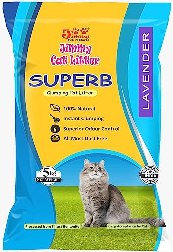 See full amazon price history chart for JiMMy Pet Products Superb Clumping Bentonite Cat Litter Sand for cat (5 Kg, Lavender) JiMMy Pet Products Superb Clumping Bentonite Cat Litter Sand for cat (5 Kg, Lavender) (B08GKVJMKV) Amazon Price History, Amazon Price Tracker