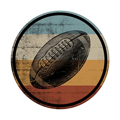 Retro Vintage Design American Football PopSockets Swappable PopGrip, Black - Image 3