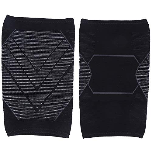 2Pcs Nylon Knitted Elbow Pad, Volleyball Elbow Pads Elbow Compression Sleeve Tennis Elbow Strap Cubical Pressure Belt Breathable Protection Outdoor Sports(XL)